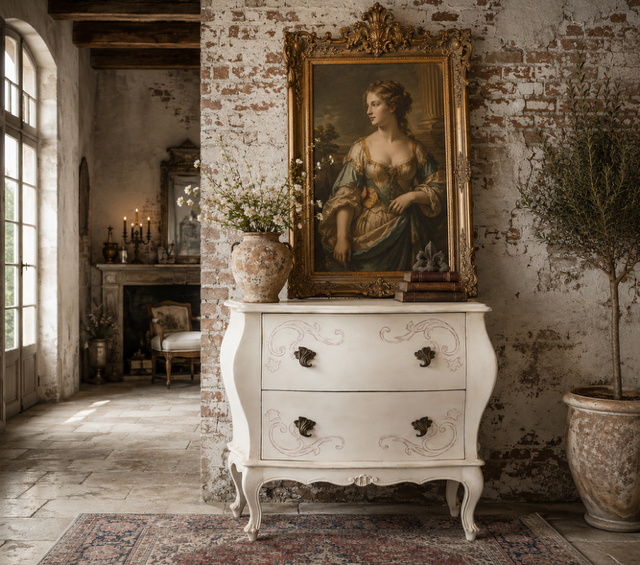 Painted Rococo commode