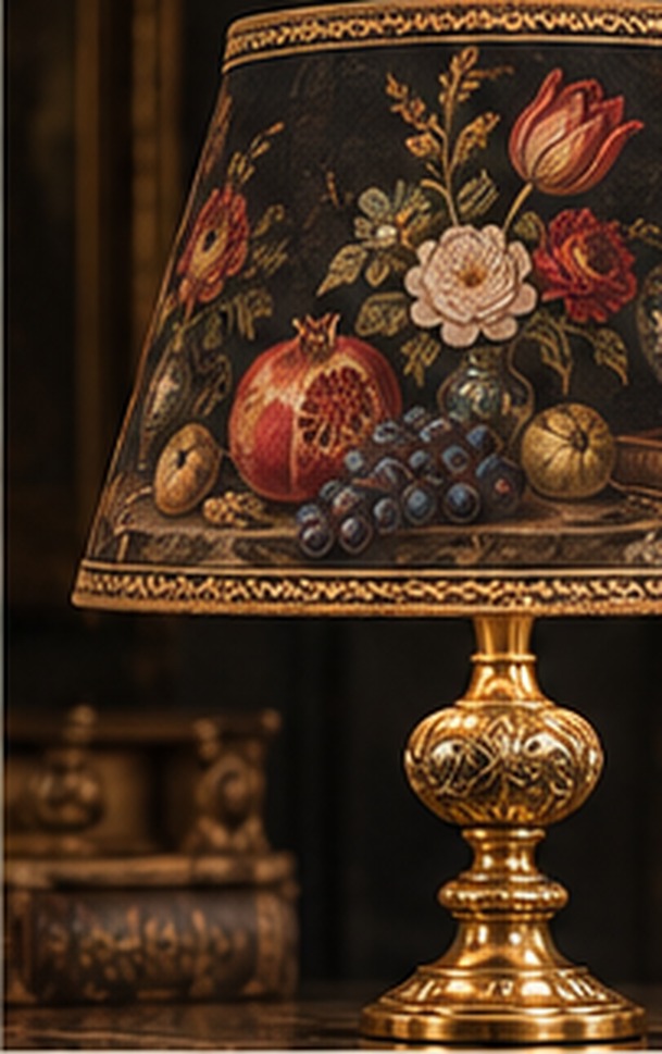 The Still Life — Renaissance still life lampshade by Snowball Atelier