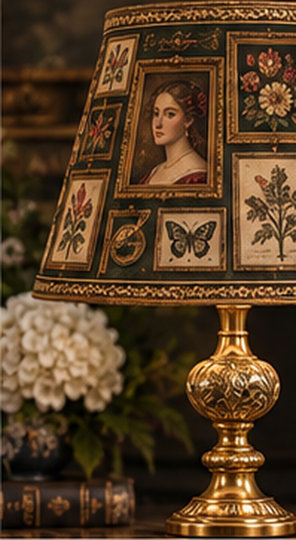 The Collector — Gallery wall collage lampshade by Snowball Atelier